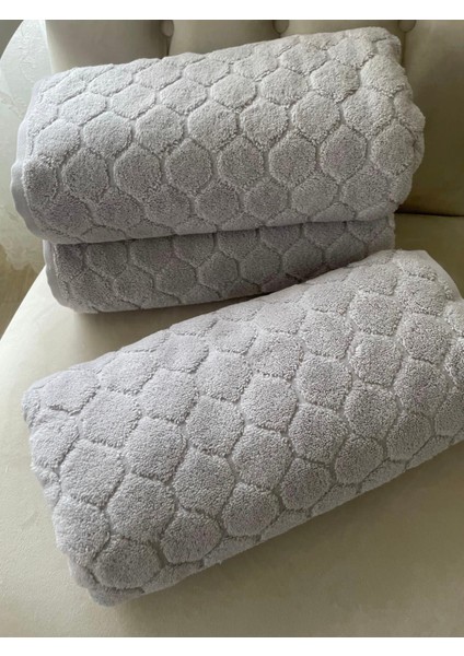 Microcotton Premium Banyo Havlusu Özel Dokulu Jakarlı