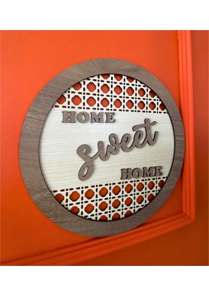 Home Sweet Home Yazılı Dekoratif Hediyelik Ahşap Kapı Duvar Süsü fiyatları