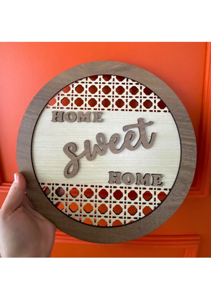 Home Sweet Home Yazılı Dekoratif Hediyelik Ahşap Kapı Duvar Süsü modelleri