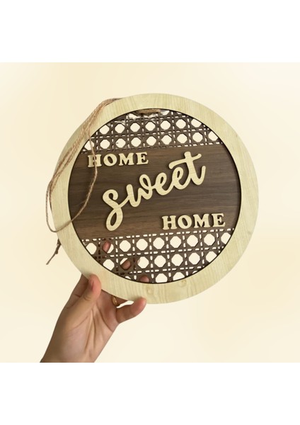 Home Sweet Home Yazılı Dekoratif Hediyelik Ahşap Kapı Duvar Süsü fırsatları