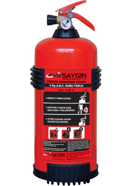 2 Kilo Yangın Söndürme Tüpü