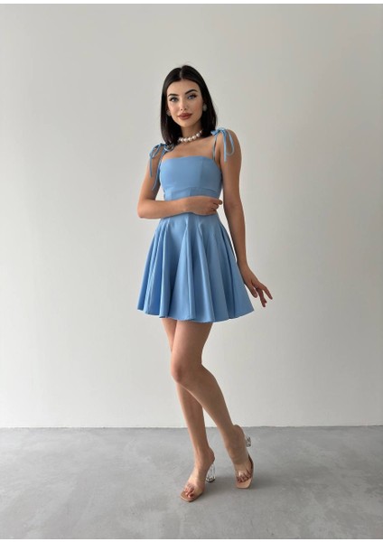 Ip Askılı Kloş Mini Elbise modelleri