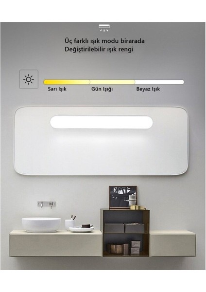 Mıknatıslı Kabin LED Işık USB Şarjlı Kablosuz LED Lamba 3 Farklı Işık Modu