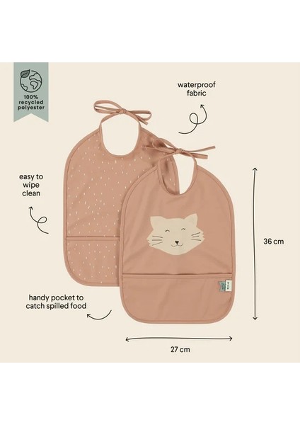 Sıvı Geçirmez 2li Mama Önlüğü Seti Mrs.cat