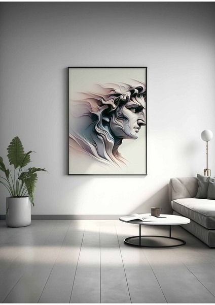 Minimalist Tarzda Dante Alighieri Çerçeveli Kanvas Tablo -433