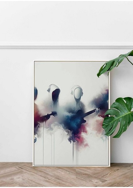 Minimalist Tarzda The Beatles Çerçeveli Kanvas Tablo -220
