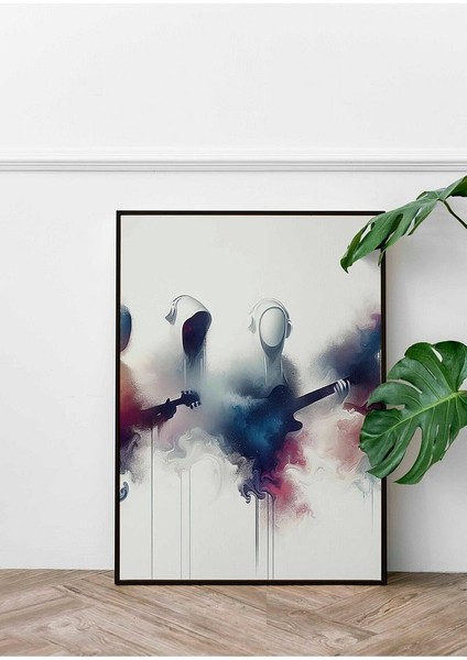 Minimalist Tarzda The Beatles Çerçeveli Kanvas Tablo -220
