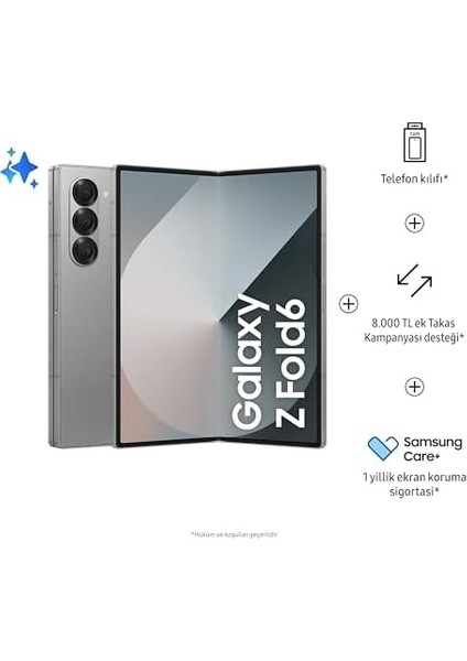 Galaxy Z Fold6, Yapay Zeka (Aı) Telefon, 12GB Ram, 512GB Hafıza, Gümüş, Android Akıllı Telefon, 50MP Kamera, Büyük Ekran, Çoklu Görev, S Pen, Uzun Pil Ömrü ( Türkiye Garantili) modelleri
