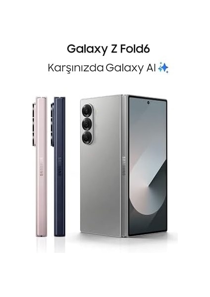 Galaxy Z Fold6, Yapay Zeka (Aı) Telefon, 12GB Ram, 512GB Hafıza, Gümüş, Android Akıllı Telefon, 50MP Kamera, Büyük Ekran, Çoklu Görev, S Pen, Uzun Pil Ömrü ( Türkiye Garantili) fırsatları