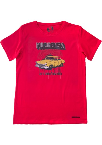 Regular Bisiklet Yaka Baskılı T-Shirt