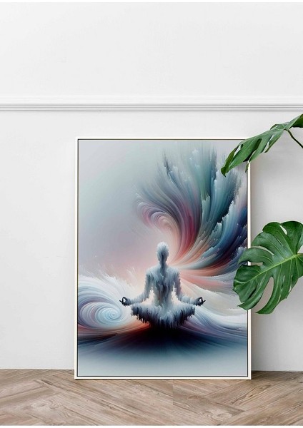 Minimalist Tarzda Buda Çerçeveli Kanvas Tablo -225