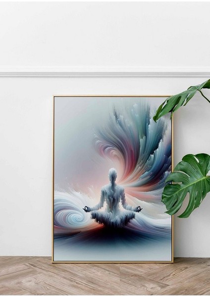 Minimalist Tarzda Buda Çerçeveli Kanvas Tablo -225