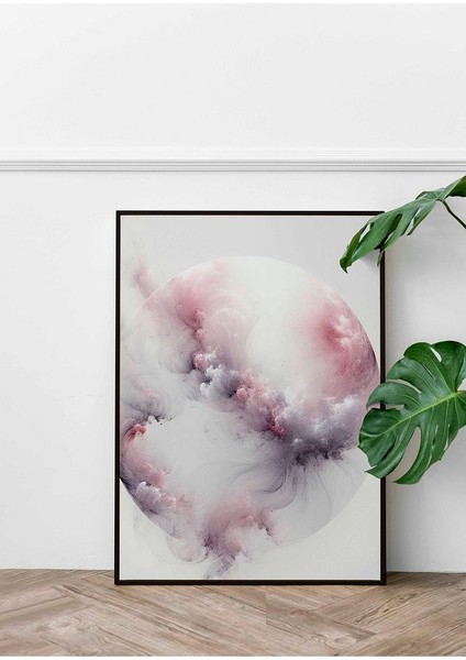 Minimalist Tarzda Göksel Varlık Çerçeveli Kanvas Tablo -347