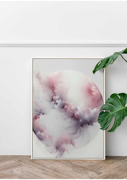 Minimalist Tarzda Göksel Varlık Çerçeveli Kanvas Tablo -347