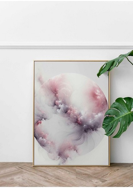 Minimalist Tarzda Göksel Varlık Çerçeveli Kanvas Tablo -347