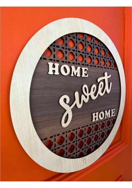 Home Sweet Home Yazılı Dekoratif Hediyelik Ahşap Kapı Duvar Süsü fiyatları