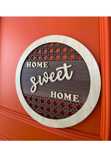 Home Sweet Home Yazılı Dekoratif Hediyelik Ahşap Kapı Duvar Süsü modelleri