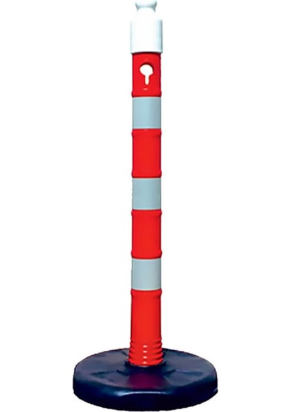 Kauçuk Uyarı Dikmesi 80mm 110cm, Güvenlik ve Uyarı için Dayanıklı ve Hafif Tasarım