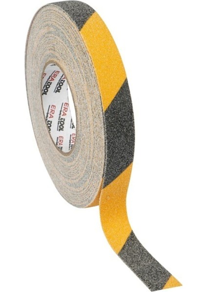 Sarı-siyah kaydırmaz bant 50x25 mm, dayanıklı ve çok amaçlı kullanım kolaylığı