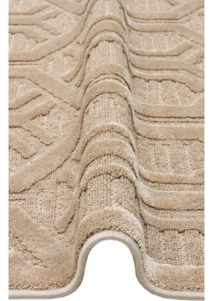 Znt 07 Latte - Zenıth - Yüksek Alçak Dokulu Naturel Yün ve Viskon Modern Dokuma Halı