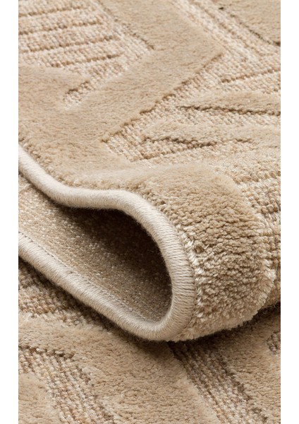 Znt 07 Latte - Zenıth - Yüksek Alçak Dokulu Naturel Yün ve Viskon Modern Dokuma Halı