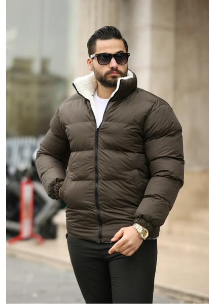 Erkek Içi Kürklü Çift Taraflı Giyilebilir Su ve Rüzgar Geçirmez Şişme Mont fiyatları