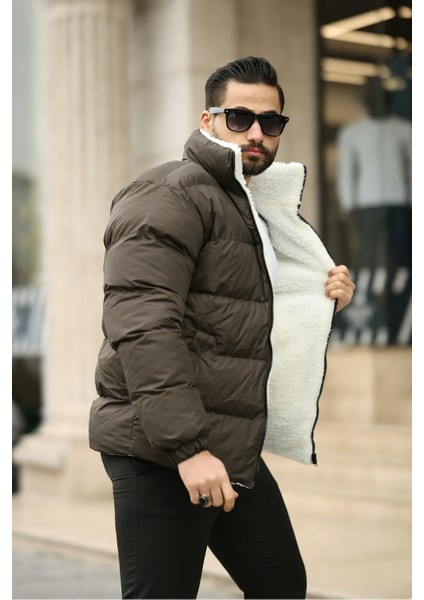 Erkek Içi Kürklü Çift Taraflı Giyilebilir Su ve Rüzgar Geçirmez Şişme Mont modelleri