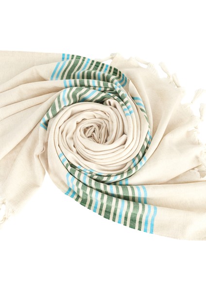 Hena Linen Peştemal Havlu - Premium Kalite, Çevre Dostu %70 Ham Pamuk %30 Keten - Yeşil Akua fiyatları