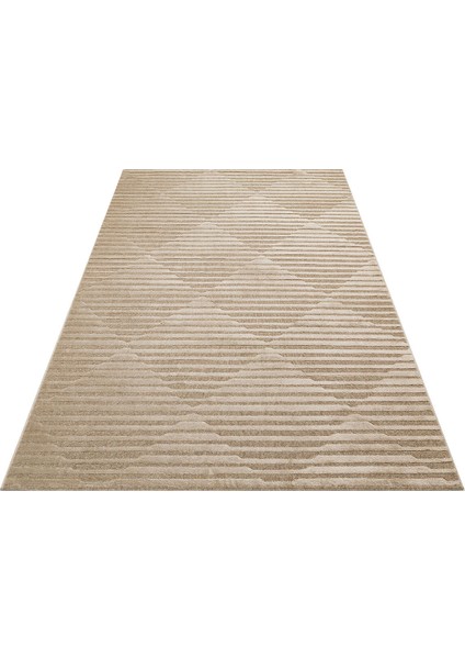 Znt 02 Latte - Zenıth - Yüksek Alçak Dokulu Naturel Yün ve Viskon Modern Dokuma Halı