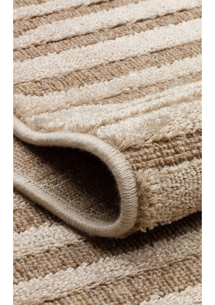Znt 02 Latte - Zenıth - Yüksek Alçak Dokulu Naturel Yün ve Viskon Modern Dokuma Halı
