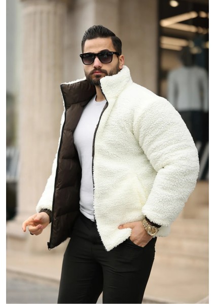 Erkek Içi Kürklü Çift Taraflı Giyilebilir Su ve Rüzgar Geçirmez Şişme Mont fırsatları