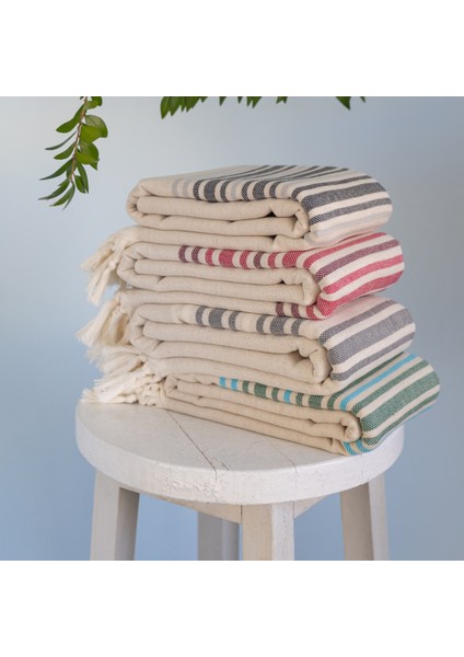 Hena Linen Peştemal Havlu - Premium Kalite, Çevre Dostu %70 Ham Pamuk %30 Keten - Yeşil Turkuaz modelleri