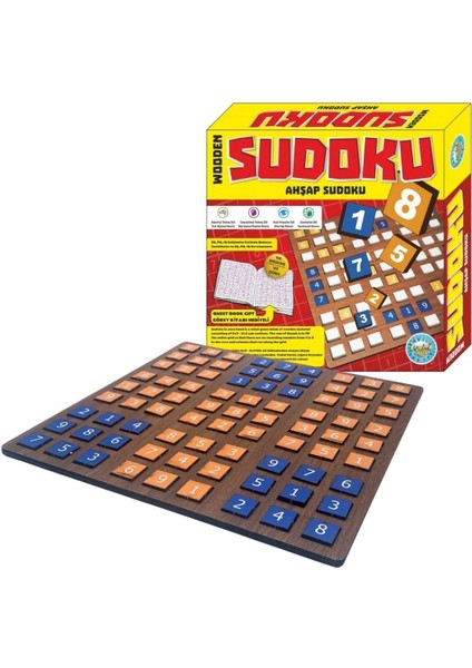 9 Bölümlü Ahşap Sudoku Eğitici Oyun Seti GO506089AP74YT5111