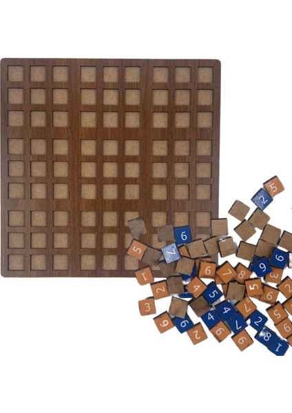 9 Bölümlü Ahşap Sudoku Eğitici Oyun Seti GO506089AP74YT5111