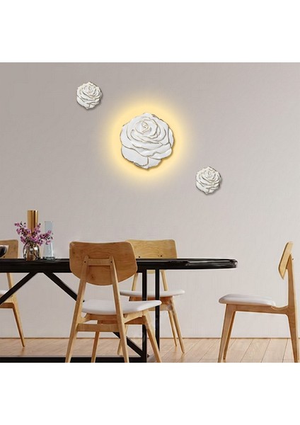Dekoratif Gül LED Aplik