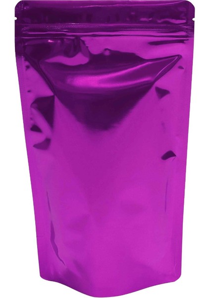 Pembe Metalize Kilitli Doypack Ambalaj 16 x 27 + 4 cm. 500 Gr. -1000 Adet