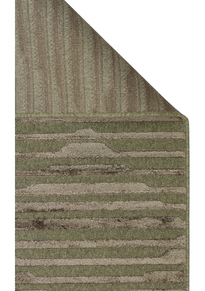 Znt 02 Green Dyed - Zenıth Dyed - Yüksek Alçak Dokulu Naturel Yün ve Viskon Modern Dokuma Halı
