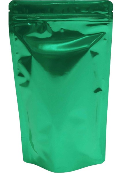 Yeşil Metalize Kilitli Doypack Ambalaj 16 x 27 + 4 cm. 500 Gr. -1000 Adet