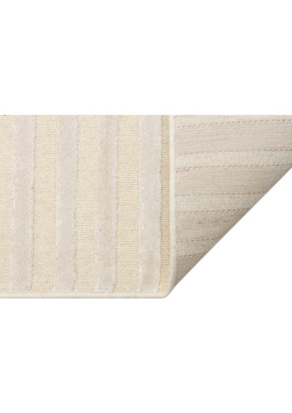 Znt 03 Cream - Zenıth - Yüksek Alçak Dokulu Naturel Yün ve Viskon Modern Dokuma Halı