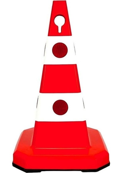İki Taraf Baskılı Kedi Gözlü Trafik Konileri 4'lü Set, Güvenli ve Şık Trafik İşaretleri