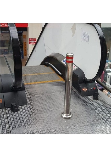 Paslanmaz Trafik Delinatör 75cm, Yürüyen Merdiven Dubası, Güçlü ve Dayanıklı Tasarım fiyatları