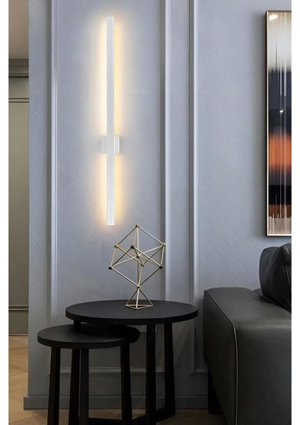Modern Dekoratif Kılıç LED Duvar Aplik 70 cm Beyaz Profil 4000K Gün Işığı