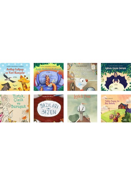 Antilop Lolipop ve Yeni Komşular / Ayağı Burkulan Kırkayak / Ozi'nin Boş Vakti / Uykusu Kaçan Yarasa / Yırtık Çizik / Bazıları Bazen / Leylek Pom / Tahta Topaç İle Bez Bebek