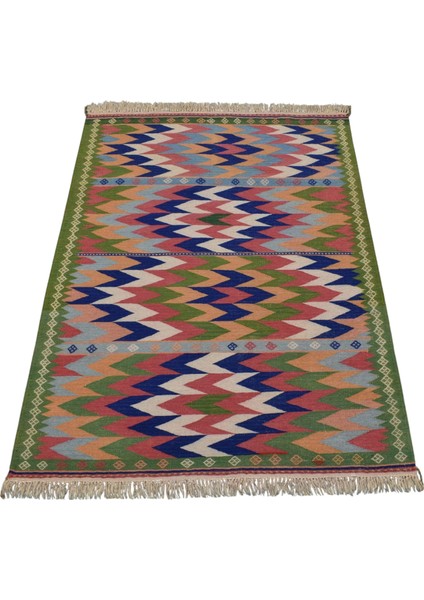 El Dokuma Yün Batı Anadolu Yüncü Yörük Kilimi 0135 - Yeni - Çok Renkli modelleri