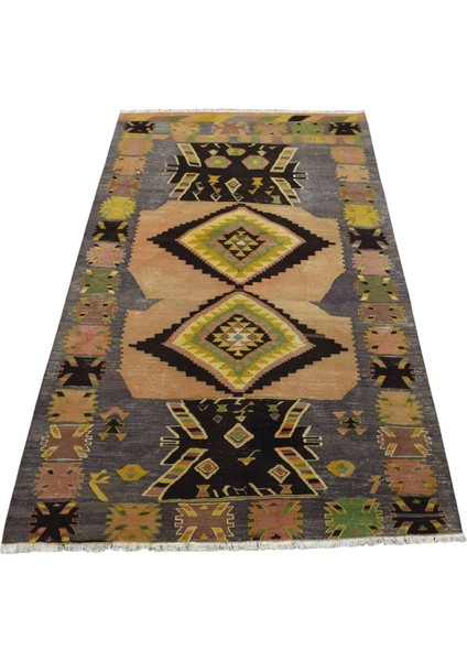 El Dokuma Yün Cerit Yörükleri Meşhed Iran Kilimi 0130 - Antika - Çok Renkli modelleri