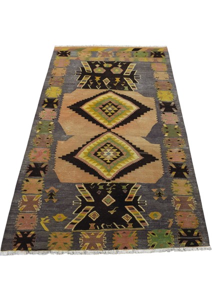 El Dokuma Yün Cerit Yörükleri Meşhed Iran Kilimi 0130 - Antika - Çok Renkli fırsatları