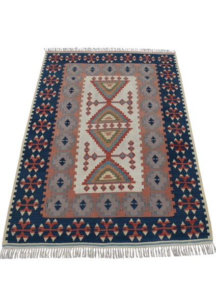 El Dokuma Yün Balıkesir Kilimi 0125 - Vintage - Çok Renkli fiyatları
