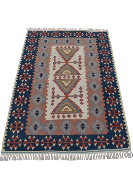 El Dokuma Yün Balıkesir Kilimi 0125 - Vintage - Çok Renkli modelleri