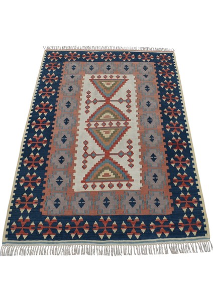 El Dokuma Yün Balıkesir Kilimi 0125 - Vintage - Çok Renkli fırsatları