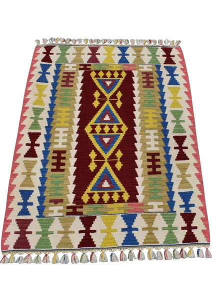 El Dokuma Yün Pınarbaşı Kayseri Kilimi 0126 - Yeni - Çok Renkli modelleri